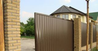 Купить откатные ворота из профнастила Энгельс, цена от 1782 руб.